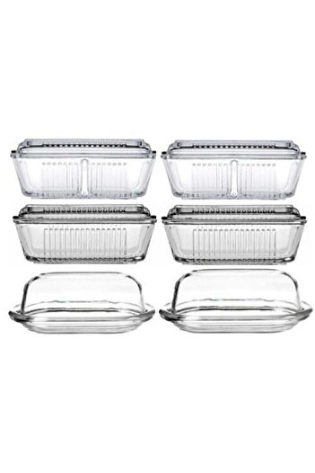 Paşabahçe 6-Piece Glass Breakfast Butter Set