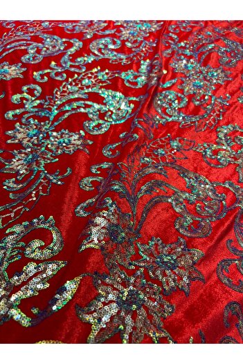 OsmanKumaşDantel 150x150cm Sequined Velvet