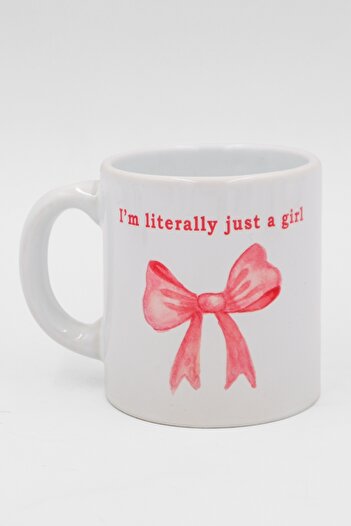 EFBUTİK White I'M Literally Just a Girl Mug