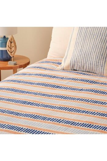 Bella Maison Marin Cooper dublu bumbac imprimat piqué - albastru (200X220 CM)
