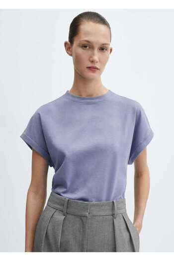 MANGO Woman Cotton Short Sleeve T-Shirt