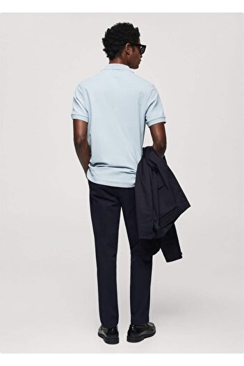 MANGO Man %100 pamuklu pike polo