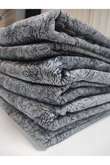 Selçuklu Tekstil Sponge Sofa Sofa Bed Cover Vein Patterned Shiny Anthracite Gray