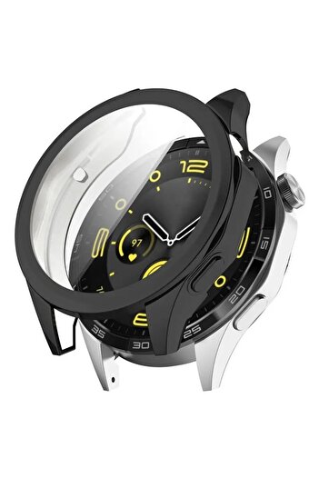 Fibaks Huawei Watch GT4 46mm - 360° Full Protection Silicone Case, Compatible Case and Screen Protector
