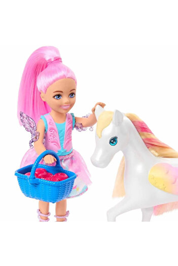 Barbie A Touch Of Magic Chelsea Ve Pegasus Oyun Seti Pembe