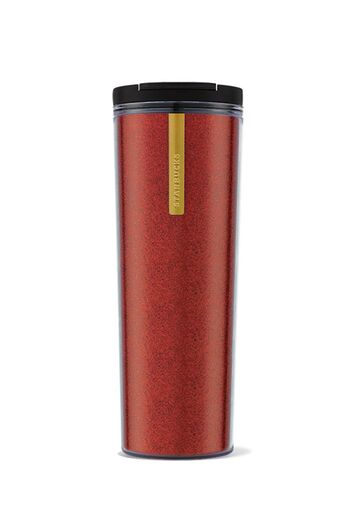 Starbucks Red Glitter Plastic Thermos 473 Ml