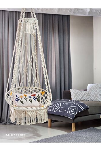 AslanButik Makrome Özel Örgü Salıncak Hamak Efsane Model