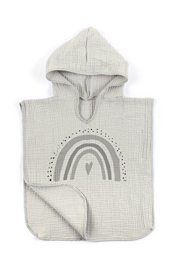 Tuğba Kuğu Policolor Series 4 Layer Muslin Poncho - Bow