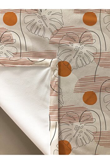 Evmila Geometric Patterned Tablecloth White