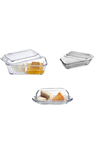 PAŞABAHÇE CAM Pasabahce 3-Piece Breakfast Set Storage Container