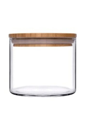 Paşabahçe Bamboo Jar with Lid 700 ml 4 Pieces