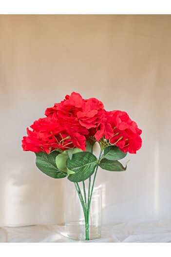 YAPAY ÇİÇEKÇİNİZ Large Leaf Artificial Hydrangea Bunch