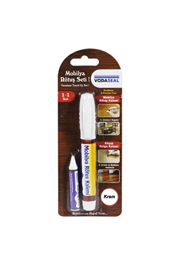 Vodaseal Cream Furniture Touch Up Set Scratch and Crack Concealer Wood Filler Pen