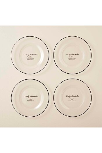 Bella Maison Daily Reminder Service Plate Set of 4 Black (26 cm)