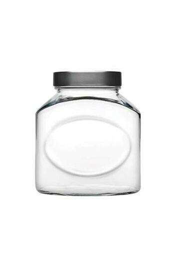 Paşabahçe 80387 Ellipse Glass Jar with Metal Lid 1500 Cc - 4 Pieces Fma361423 264