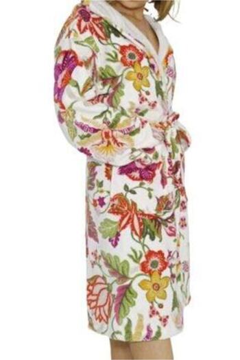 acartekstil Nevin Acar Hooded Patterned Bathrobe
