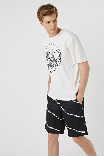 Koton Μπλουζάκι με στάμπα Βαμβακερό Oversize