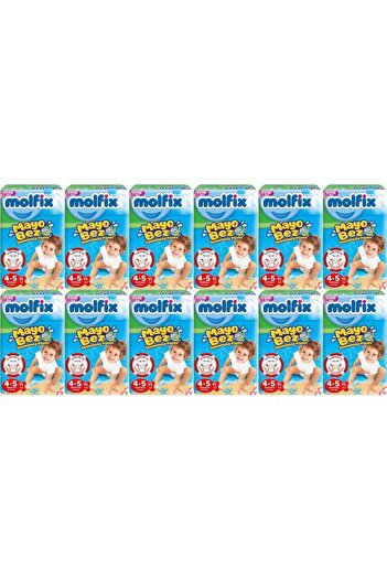 Molfix Swimming Pants Swimsuit Cloth Size:4-5 9-15kg 132 Pieces