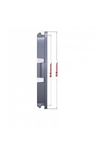 DURU DORUK Junction Produce Jant Göbeği 58/55mm Kırmızı 55mm Yuva 4 Lü Set
