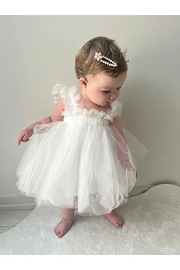 Minizade Βρεφικό φόρεμα καλοκαιρινής γραμμής Tutu Παιδικό φόρεμα για κορίτσια Παιδικό πάρτι γενεθλίων Νυφικό