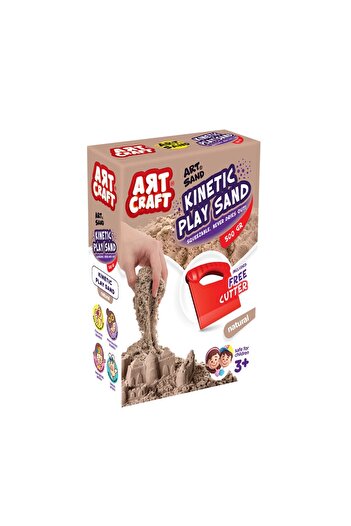 Doğan Oyuncak Dünyası Natural Kinetic Play Sand with Accessories (500 Gr.) - Art Craft Kinetic Sand Set - Art Sand Sand