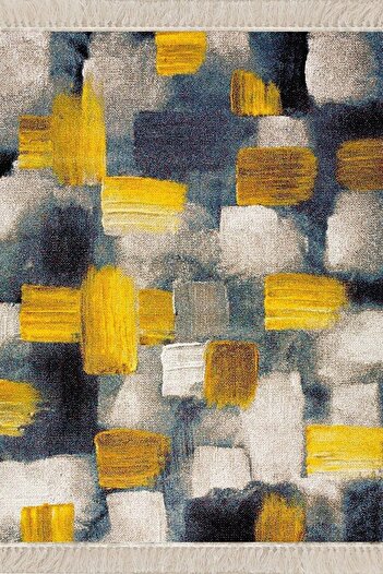 on the clouds Batik Desenli Renk Geçişli Dijital Baskı Yıkanabilir Kaymaz Taban Salon Halısı ve Yolluk
