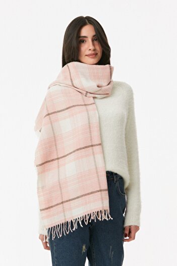 Fulla Moda Plaid Patterned Soft Textured Shawl