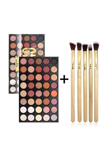 Makeuptime Кольорова палітра тіней для повік 40 кольорів + набір пензликів для тіней