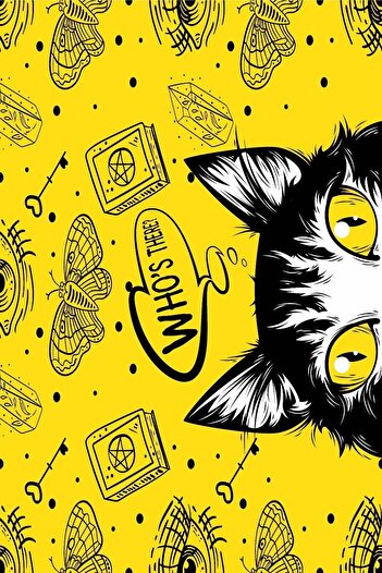 on the clouds Kedi Desenli Dijital Baskı Yıkanabilir Kaymaz Taban Modern Salon Halısı Yolluk Sarı