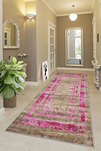 on the clouds Fuchsia Antique Model - Digital Printing, Washable Non-Slip Base and Floor Mat Living Room Carpet
