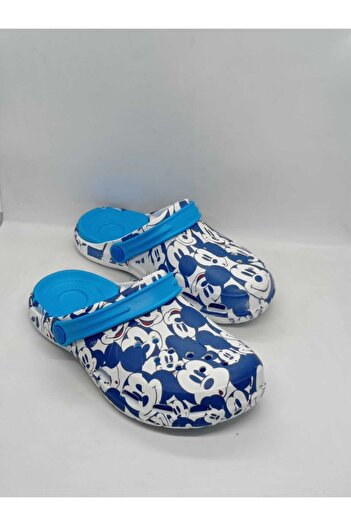 AkınalBella Blue Double Sole Women's Sabo Slippers Sandals