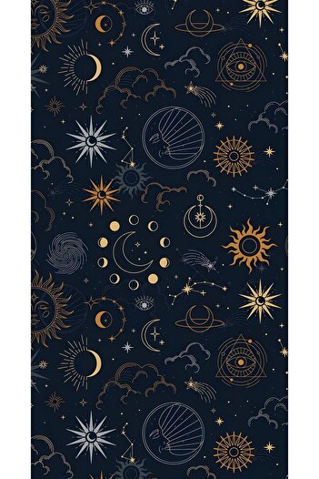 on the clouds Tarot Patterned Moon Sun Washable Non-Slip Base Stain Resistant Yoga Mat Pilates Cushion