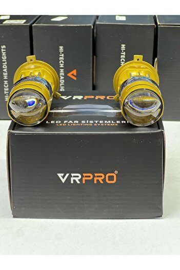 iq elektronik Vr pro H4  Lens Mercek Yüksek Işık Şimşek Etkili 12v 24v Uyumlu15 Bin Lümen 40Watt Kolay Montaj