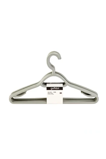 Gondol Gray 6-piece Plastic Clothes Hangers - 38 cm