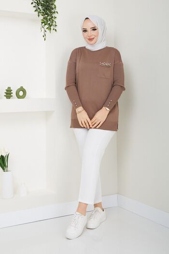Pamuk Butik Πλεκτό πουλόβερ με κρύο νήμα Mercerized Pocket