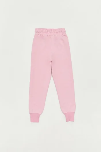 Fulla Moda Button Detailed Lace-up Waist Jogger Girl's Sweatpants