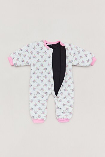 Fulla Moda Rabbit Printed Girl's Jumpsuit