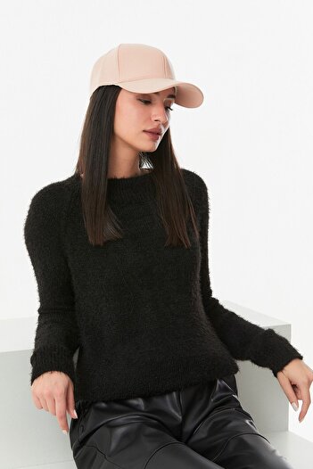 Fulla Moda Faux Leather Back Adjustable Cap Hat