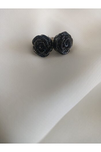 Bulut Bijuteri Aksesuar Rose Figured Nails Earrings