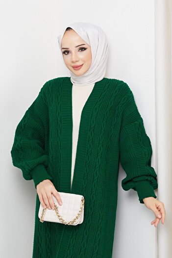 Pamuk Butik Γυναικεία πλεκτή ζακέτα με ολόσωμο μπαλόνι