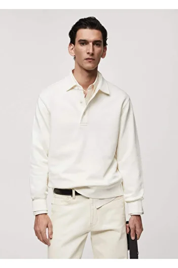MANGO Man Cotton Polo Sweatshirt