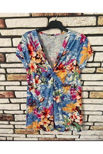 Elegant Plus Size - Lycra Basen Covered Tunic Blouse