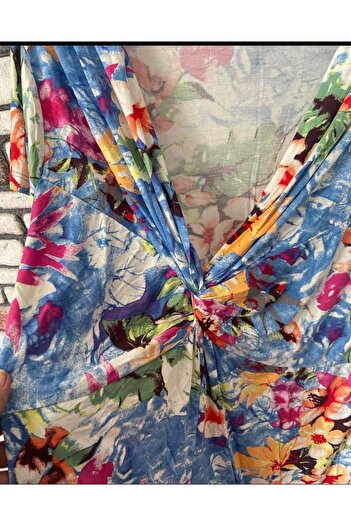 Elegant Plus Size - Lycra Basen Covered Tunic Blouse