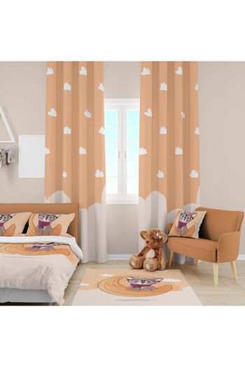 EVSEHOMES Cloud Digital Printing Single Wing Fon Curtain
