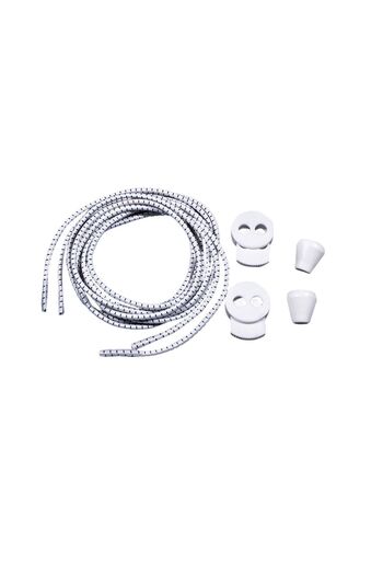 Dopar White Elastic Flexible Shoelaces Smart Locking Laces 100cm 3 Pairs