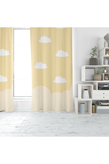 EVSEHOMES Cloud Digital Printing Single Wing Fon Curtain
