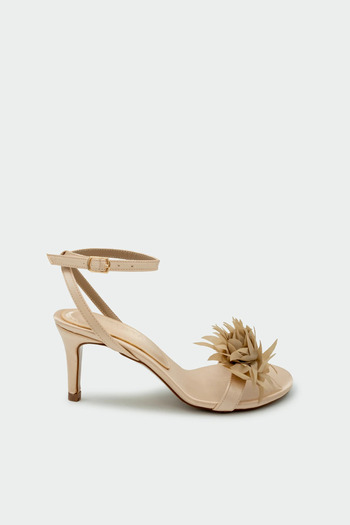 LAMİNTA Beige Colored Valery Women's Heeled Shoes - Tassel Detailed