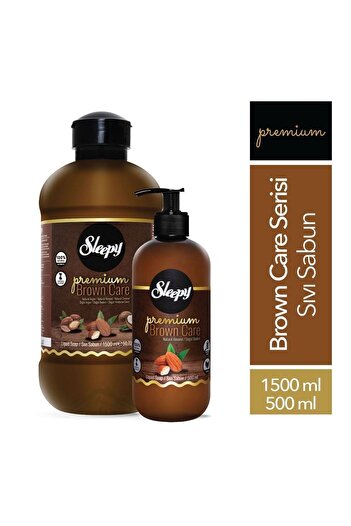 Sleepy Premium Brown Care Series Liquid Soap 1500 Ml + 500 Ml