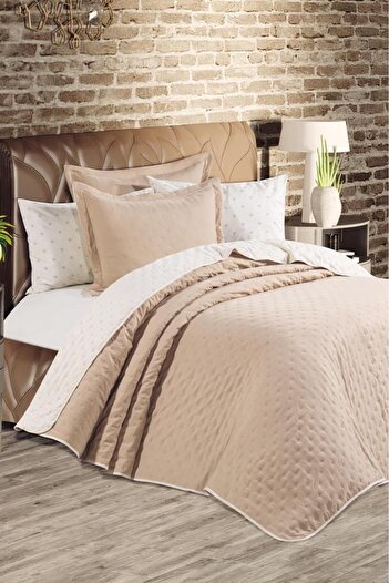 Çeyiz Diyarı 6 Piece Beige Dowry Set - Washed Soft, Double Sided
