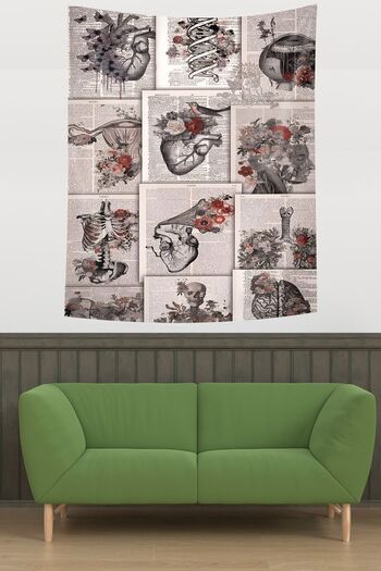 on the clouds Aesthetic Human Anatomy Stain Resistant Fabric Wall Cloth Wall Tapestry Tapestry